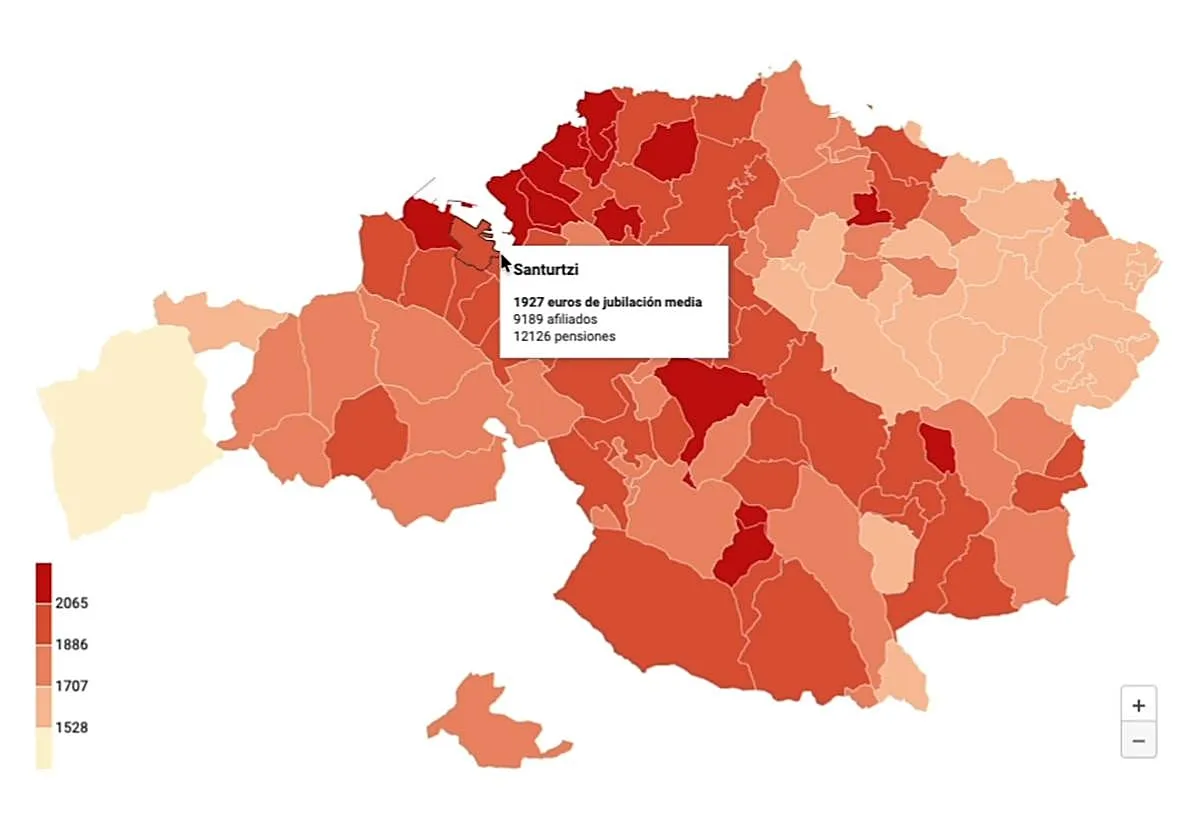 Rural Bizkaia retirees subsist on 40 percent lower pensions than urban centers