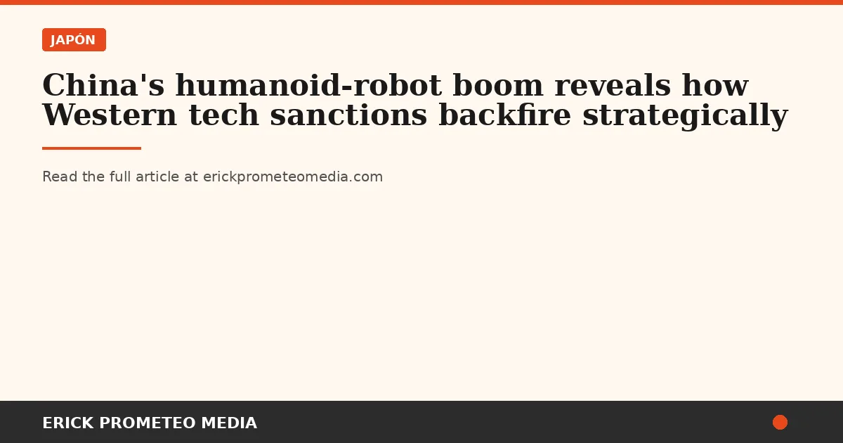 China's humanoid-robot boom reveals how Western tech sanctions backfire strategically