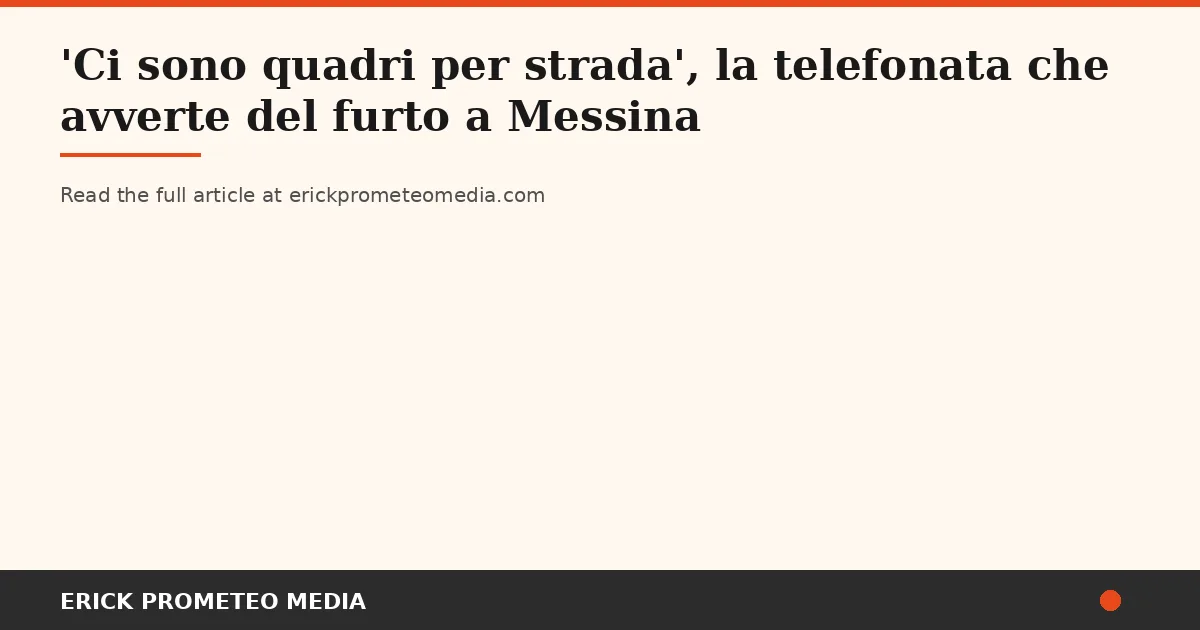 A Teacher's Phone Call Saved Antonello da Messina's Stolen Panels — and Exposed Who Really Protects Italy's Heritage