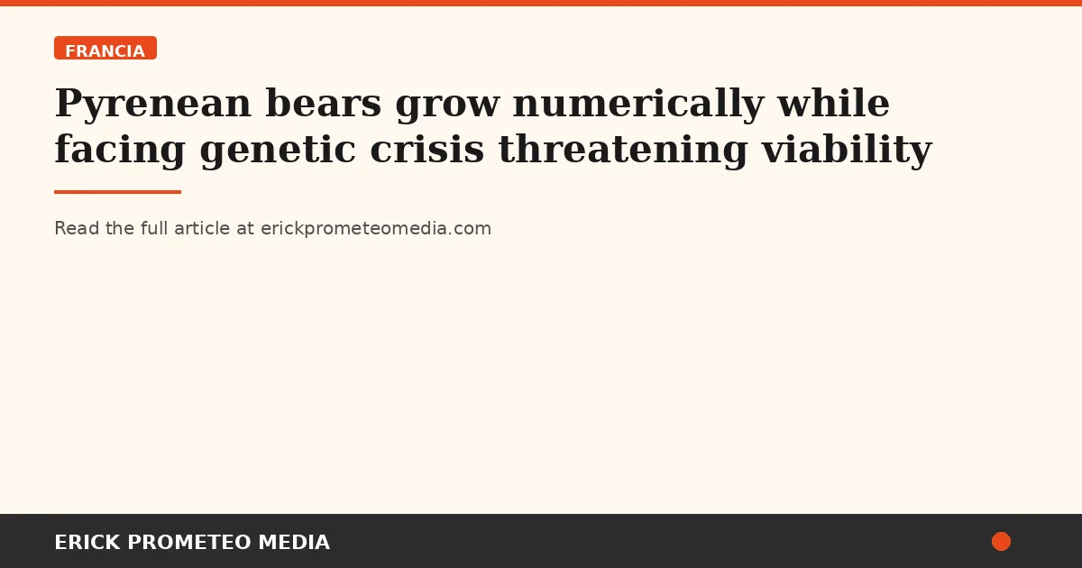 Pyrenean bears grow numerically while facing genetic crisis threatening viability