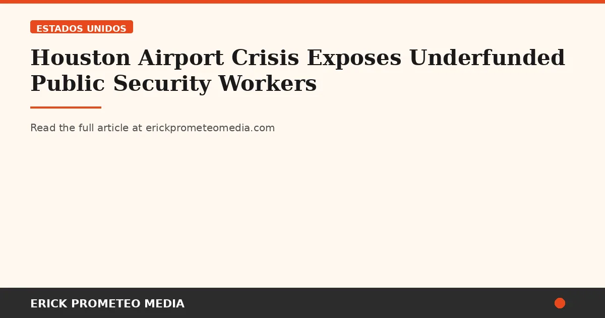 Houston Airport Crisis Exposes Underfunded Public Security Workers