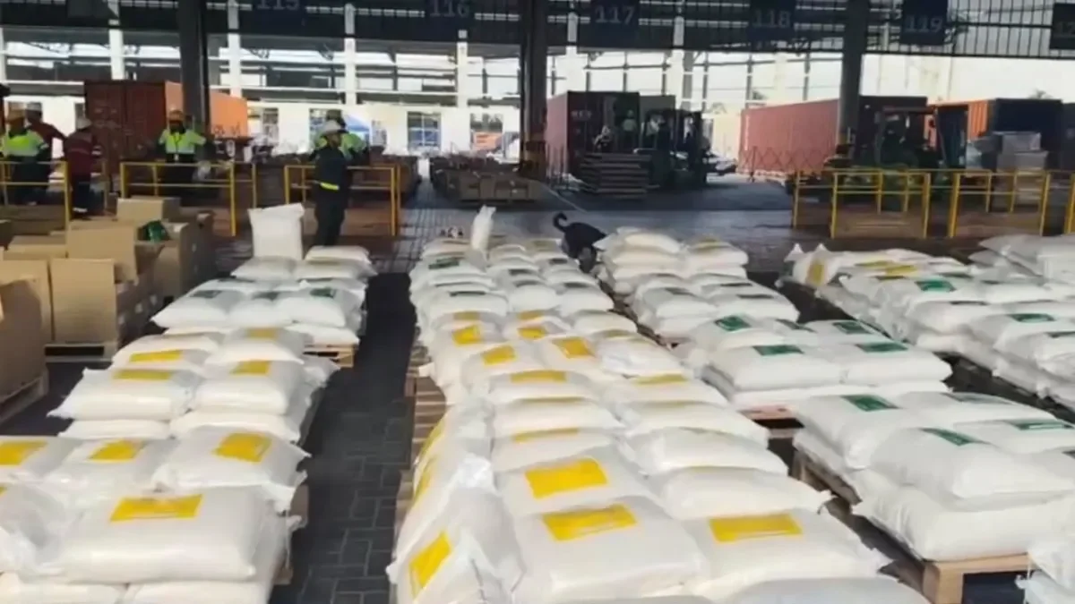 Terminal marítima del Puerto de Cartagena durante labores de inspección de mercancías
